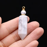 Agates Stone Perfume Bottle Essential Oil Diffuser Pendant