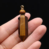 Agates Stone Perfume Bottle Essential Oil Diffuser Pendant