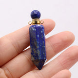 Tiger Eye Stone Smoky Quartzs Perfume Bottle Pendant