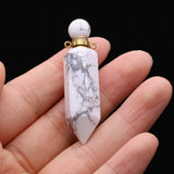Tiger Eye Stone Perfume Bottle Pendant Necklace