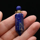Tiger Eye Stone Perfume Bottle Pendant Necklace