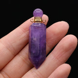 Tiger Eye Stone Perfume Bottle Pendant Necklace