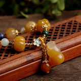 Colorful Jade Feng Shui Buddha Bracelet Piuxiu Gourd Charm Wealth Bangle