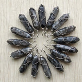 Natura ShimmerStone Silver Iron Wire Pendants 24pcs