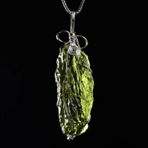 100% AAAA Czech Meteorite Green Pendant for Meditation Healing