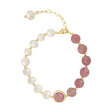 Freshwater Pearl Strawberry Crystal Bracelet for Women