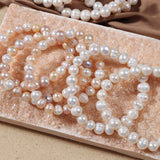 Irregular Pearl Bracelet for Women Baroque Pearl Bangle Jewelry Gift