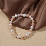 Irregular Pearl Bracelet for Women Baroque Pearl Bangle Jewelry Gift