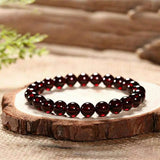 Red Garnet Jade Round Beads Carved Bracelets 6mm-12mm Gift with Jade Bracelet