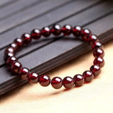Red Garnet Jade Round Beads Carved Bracelets 6mm-12mm Gift with Jade Bracelet
