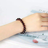 Red Garnet Jade Round Beads Carved Bracelets 6mm-12mm Gift with Jade Bracelet