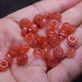 Southern Red Agate Carved Septum Bead DIY Accessories for Women Men
