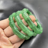 Real Green Jade Bamboo Beads Bracelets for Couples Gift