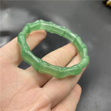 Real Green Jade Bamboo Beads Bracelets for Couples Gift