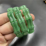 Real Green Jade Bamboo Beads Bracelets for Couples Gift
