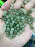100% Real Green Hetian Jade Round Beads Necklace Pendant Bracelet