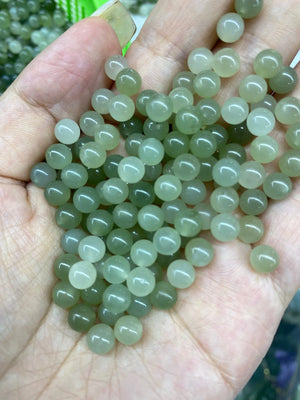 100% Real Green Hetian Jade Round Beads Necklace Pendant Bracelet