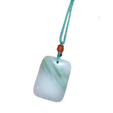 Real green jade Bless peace pendant necklace Chinese retro charm women's jewelry