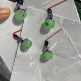 Natural Green Jade Barrel Beads Pendant Necklace Bracelet for Men Women
