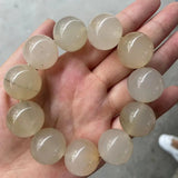 Green Yellow Jadeite Beads Bracelets 14mm18mm Round Couples Gift