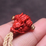 Real Cinnabar Jade Dragon Bead Bracelet Necklace DIY Accessory