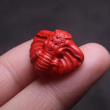 Natural Cinnabar Jade Elephant Bead Bracelet Necklace DIY