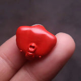 Natural Cinnabar Jade Elephant Bead Bracelet Necklace DIY