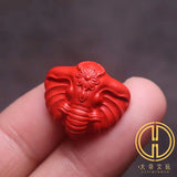 Natural Cinnabar Jade Elephant Bead Bracelet Necklace DIY