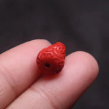 Natural Red Cinnabar Jade Gourd Bead Bracelet Necklace DIY Accessories