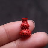 Natural Red Cinnabar Jade Gourd Bead Bracelet Necklace DIY Accessories