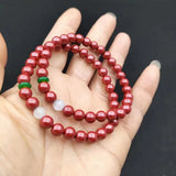Red Cinnabar Jade Couples Bracelets - Gift with Jade Bracelet