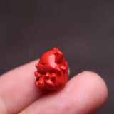 Red Cinnabar Jade Nine Tails Fox Bracelet Necklace for Good Luck