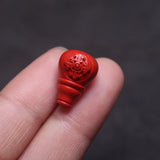Natural Red Cinnabar Jade Round Beads Bracelet Necklace