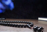 Natural Black Chalcedony Prayer Malas Bracelet Necklace