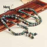 108-Piece Agate Bracelet Charms Fine Jewelry for Women and Men