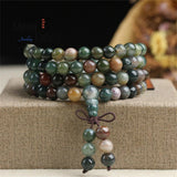 108-Piece Agate Bracelet Charms Fine Jewelry for Women and Men