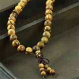 108Pcs Incense Wood Buddha Beads String Couple Bangle Jewelry Holiday