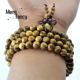 108Pcs Incense Wood Buddha Beads String Couple Bangle Jewelry Holiday