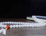 Chalcedony Gemstone Prayer Malas Bracelet Necklace for Men and Women