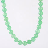 10MM Jadeite Round Bead Green Necklace Chunky