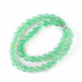 10MM Jadeite Round Bead Green Necklace Chunky