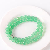 10MM Jadeite Round Bead Green Necklace Chunky