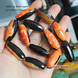 Natural Agate Turquoise Oval Loose Beads 10X30mm for DIY Jewelry Making