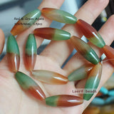 Natural Agate Turquoise Oval Loose Beads 10X30mm for DIY Jewelry Making