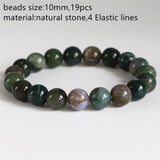 10mm Agates Stone Bead Bracelets For Women Men Jewelry Lot