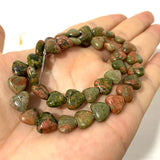 10mm Love Heart Stone Beads Labradorite Aventurine Map for DIY Bracelet