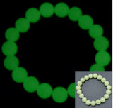 10mm Luminous Green Fluorite Round Bead Bracelet 7.5 inches