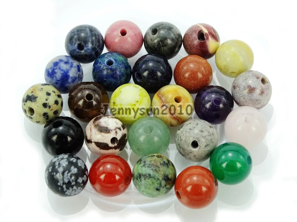 10mm Multi-Colored Amazonite Round Beads - 100Pcs/Pack
