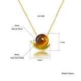 10mm Stone Lapis Women Necklace Cross Chain Matt Snail Amethyst Fluorite Jewelry