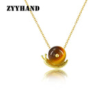 10mm Stone Lapis Women Necklace Cross Chain Matt Snail Amethyst Fluorite Jewelry